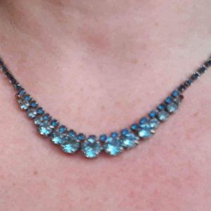 Sorrelli crystal necklace - topaz with garnet and citrine accents